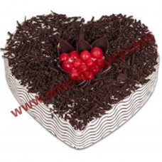 Chocolate heart flaky cake